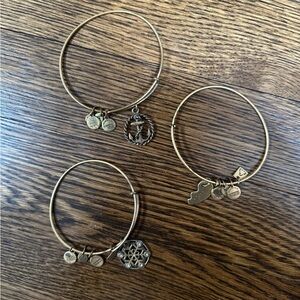 Alex and Ani gold bangles